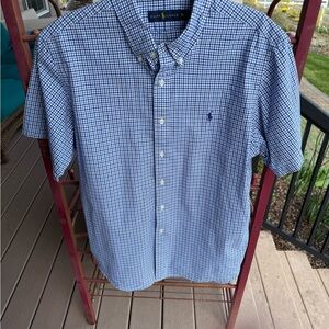 Ralph Lauren Blue Checkered Men's Shirt